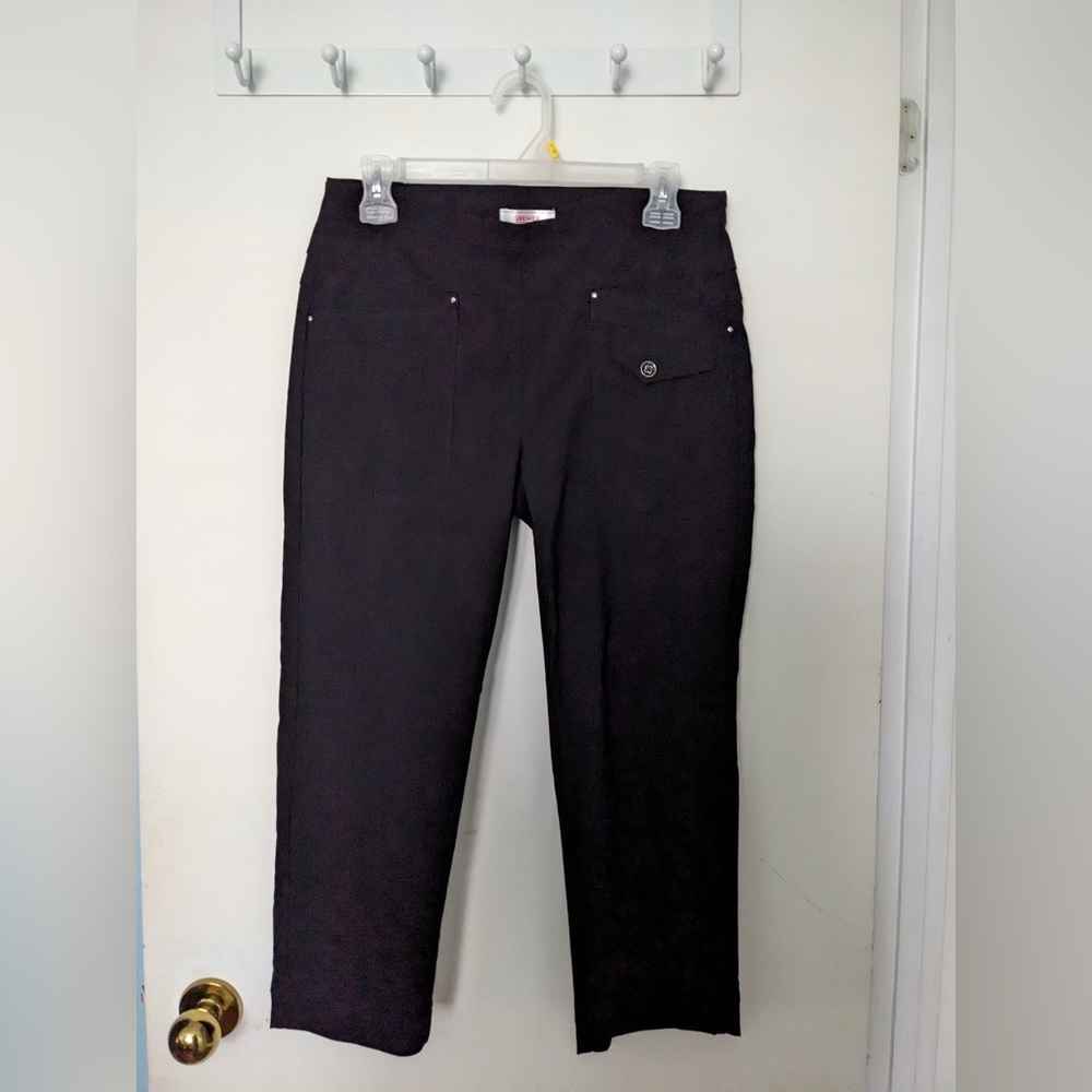 Le Grenier Black Straight-Leg Pants size 7